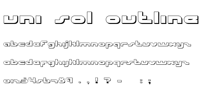 uni-sol outline font